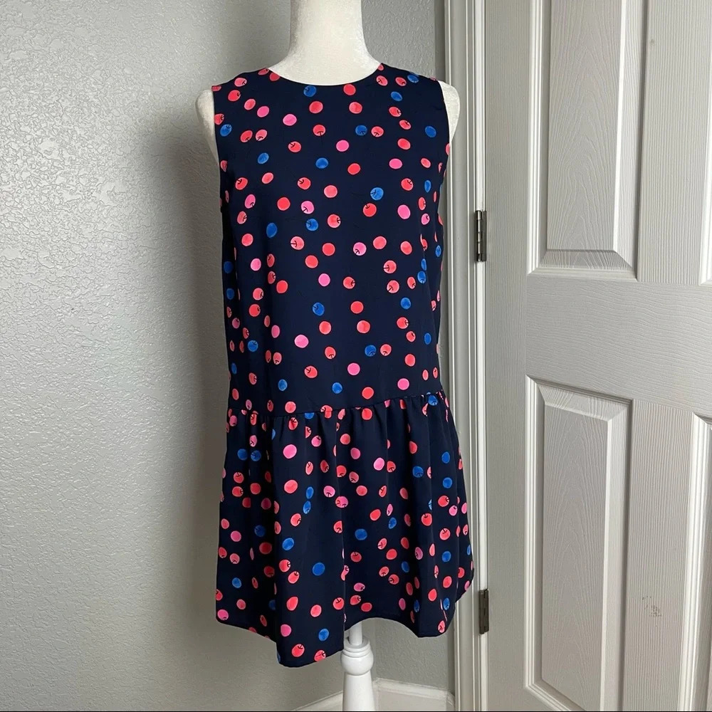 NWOT Cynthia Rowley Drop Waist Shift Dress Cherry Print Sz 2